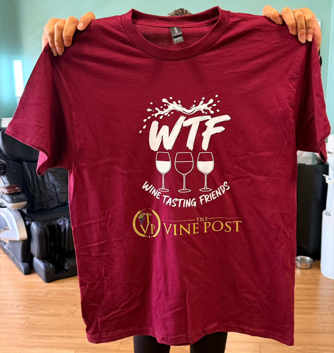 Custom WTF Wine Tasting Friends tee printed by BCP Impressions
